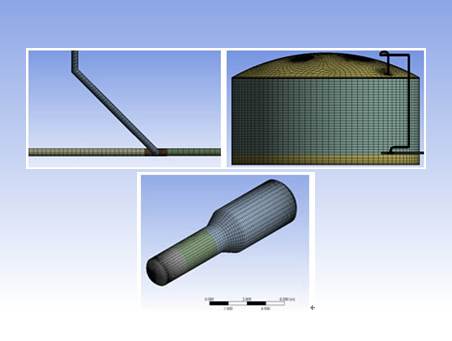 中海油某LNG接收站应用（LNG管道、储罐和再冷凝器的网格）
